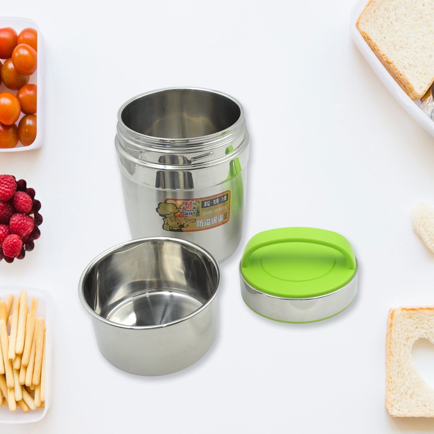 5525 LEAK-PROOF THERMOS FLASK FOR HOT FOOD, WARM SOUP CUP, VACUUM INSULATED LUNCH BOX, FOOD BOX FOR THERMAL CONTAINER FOR FOOD STAINLESS STEEL (1.8 L) 5525 LEAK-PROOF THERMOS FLASK FOR HOT FOOD, WARM SOUP CUP, VACUUM INSULATED LUNCH BOX, FOOD BOX FOR THERMAL CONTAINER FOR FOOD STAINLESS STEEL (1.8 L)